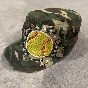 Softball Mom Glam Camo Hat